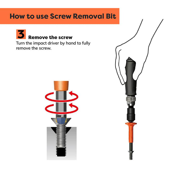 Anex Nejitori Screw Removal Tool and Impact Screwdriver Set 1903-NS1