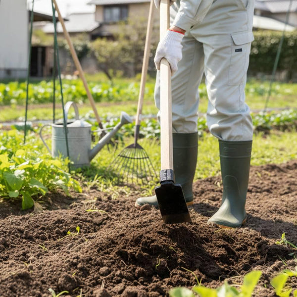 Azui Handmade Iron Durable Field Hoe With Oak Handle 92mm