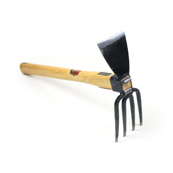 Azui Handmade Carbon Steel Garden Hoe & Digging Fork Combo 85mm