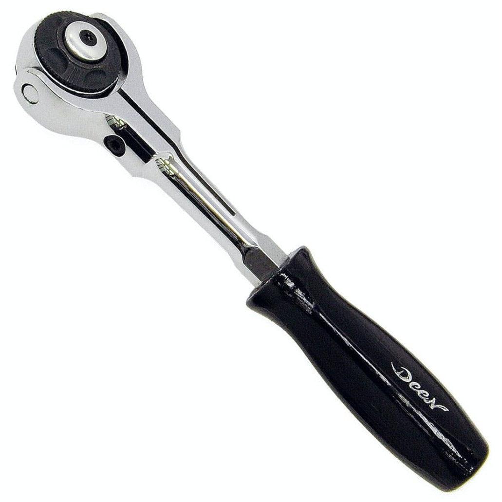 Deen 1/4 Square Swivel Head Ratchet Compact Head 155mm