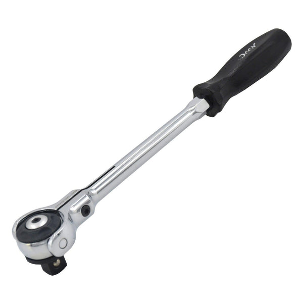 Deen 3/8 Square Swivel Head Ratchet Compact Head Long Handle 205mm