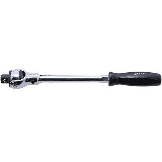 Deen 3/8 Square Swivel Head Ratchet Compact Head Long Handle 205mm