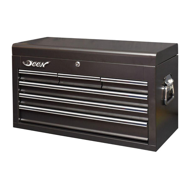 Deen 4 Drawer Tool Box Heavy-Duty Steel Tool Chest Black