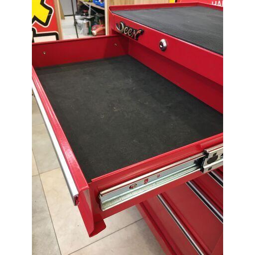 Deen 5 Drawer Steel Tool Cabinet Wheeled Tool Chest Red