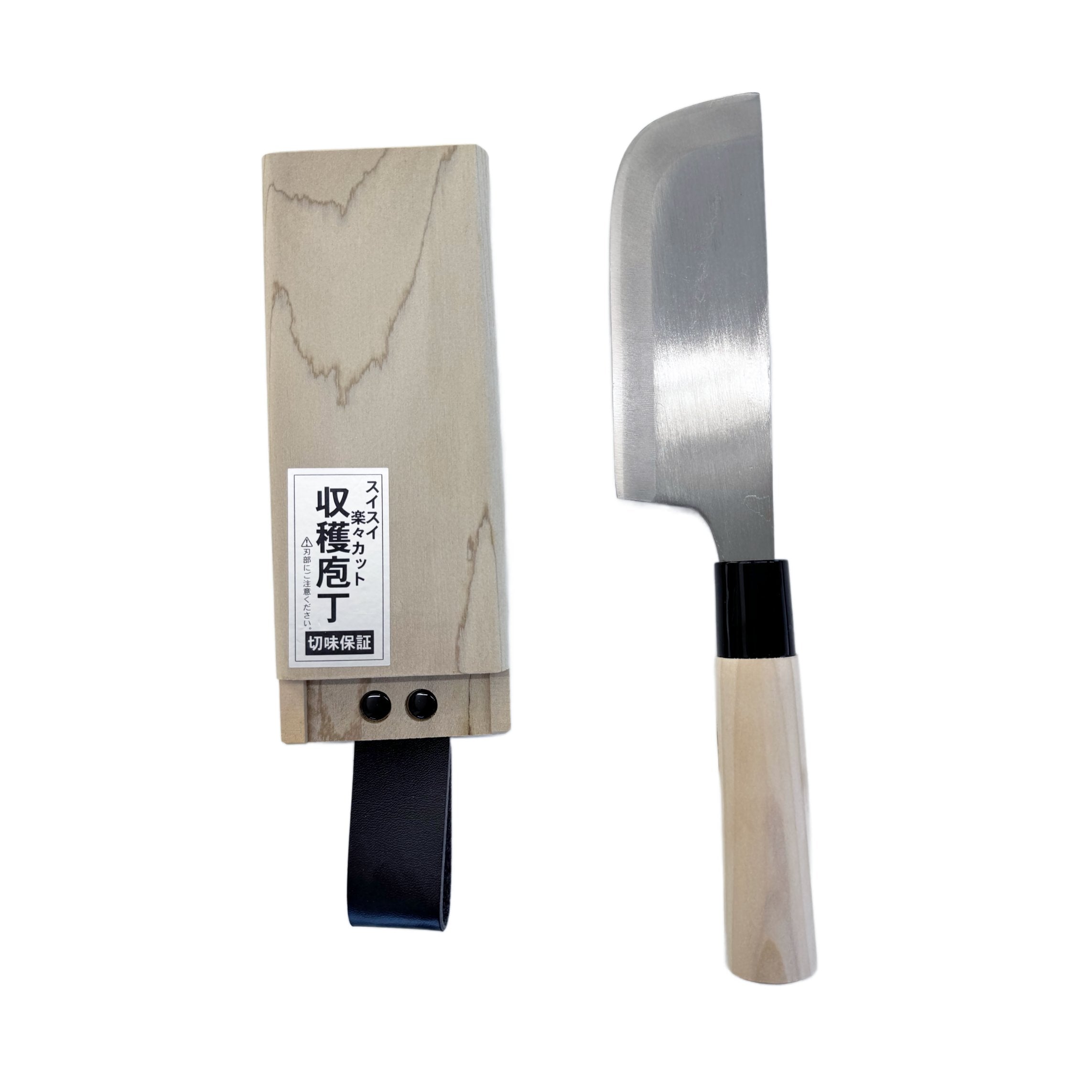 Dokan Carbon Steel Cabbage Harvesting Knife With Wooden Sheath 135mm