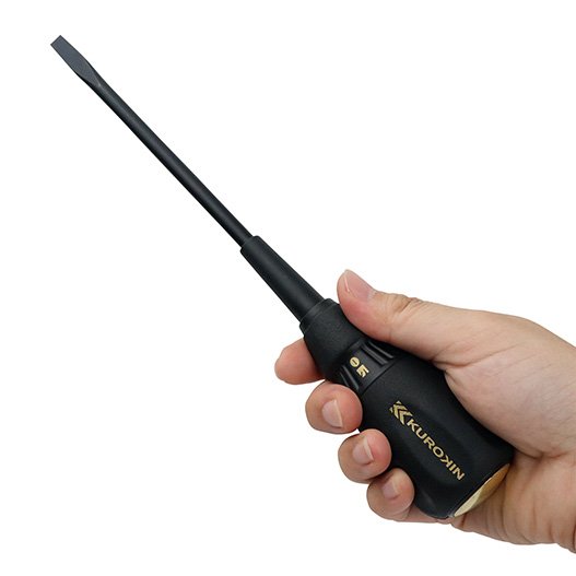Fujiya Kurokin Slotted Demolition Screwdriver -6 150mm 566K-BG