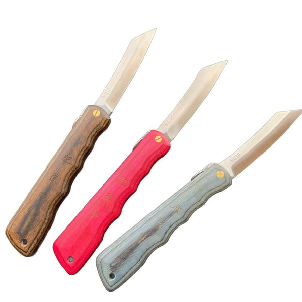 Higonokami Woody Japanese Wood Handled Folding Pocket Knife 183mm