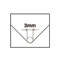 Kaneshika 3mm Edge Internal Corner Trowel With Wood Handle