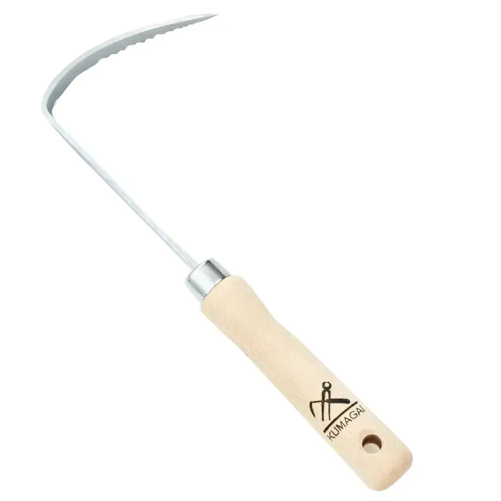 Kumagai Left-Hand Weeding Sickle Stainless Steel Rust-Resistant 25cm
