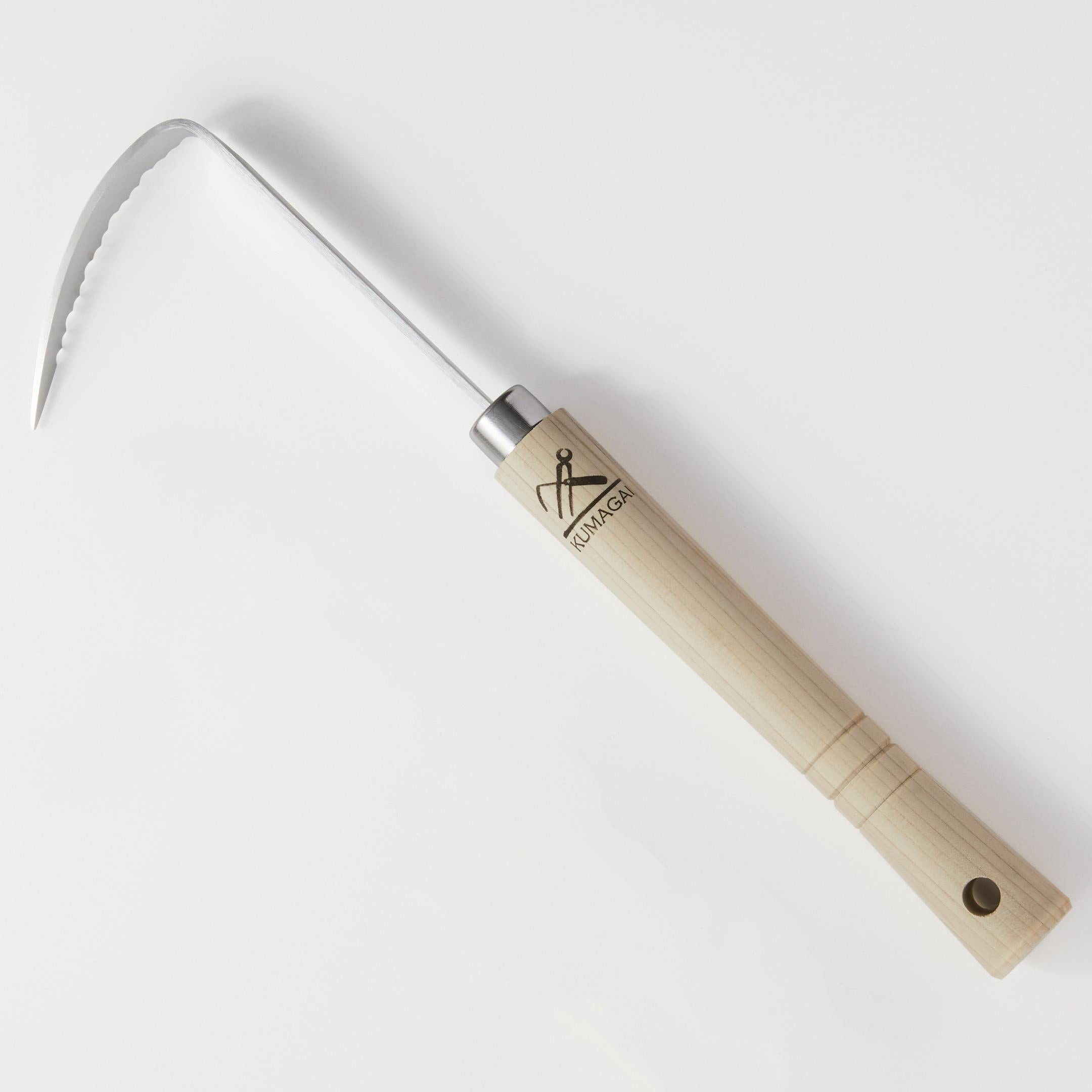 Kumagai Steel Sickle-Style Long Handle Weeding Tool 32cm