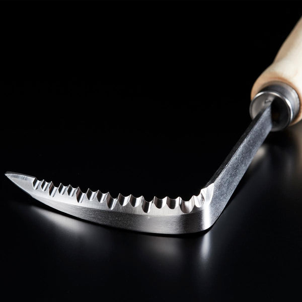 Kumagai Steel Sickle-Style Long Handle Weeding Tool 32cm