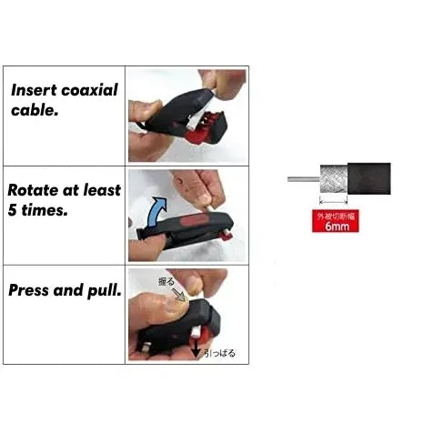 Lobster Rotary Dual-Blade Coaxial Cable Stripper For 3C & 5C Cable