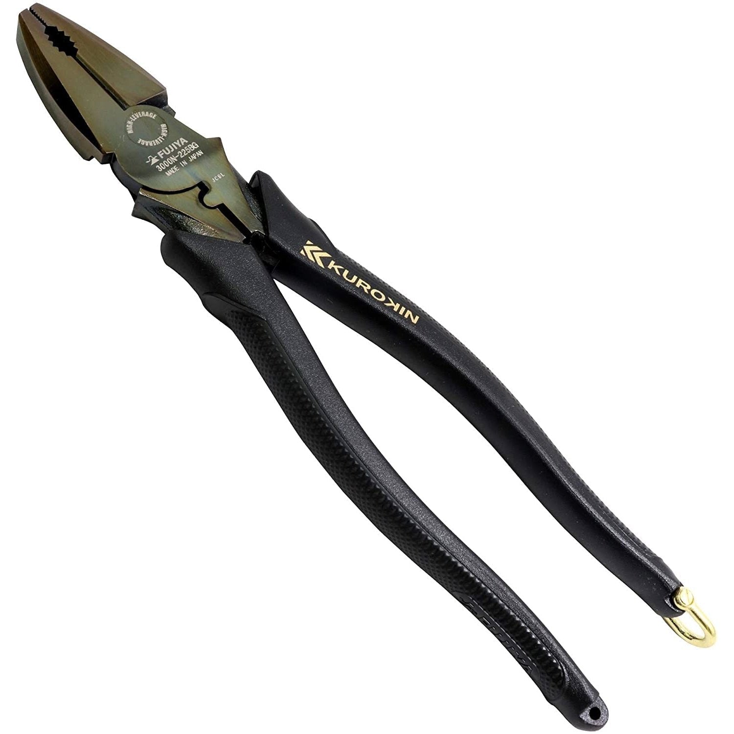 Fujiya Kurokin Side Cutting Lineman Pliers 225mm 3000N-225BG