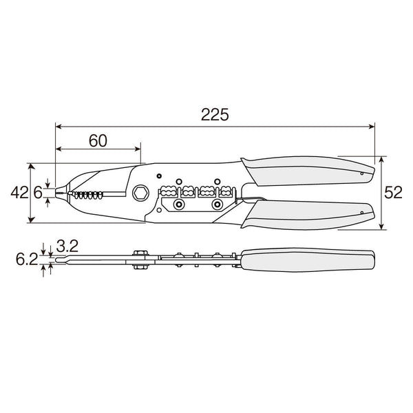 Hozan VVF Stripper Electrical Wire Stripping Tool P-958