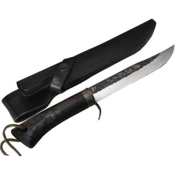 Ikeuchi Carbon Steel Camping Hunting Knife Blue Paper Steel 45-150-KURO
