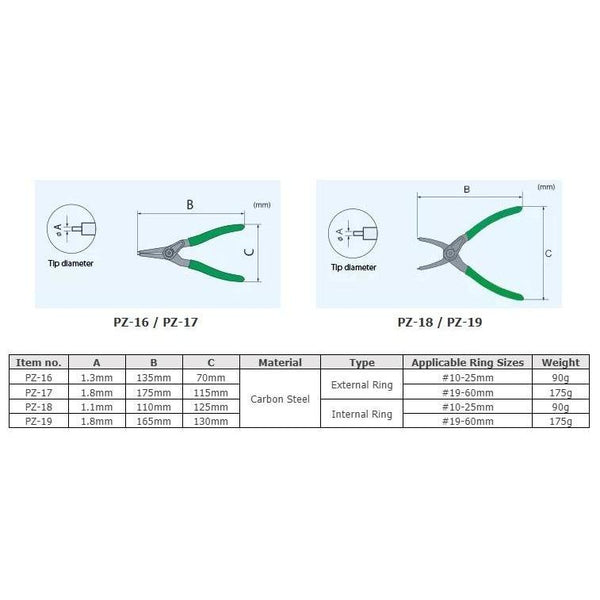 Engineer Snap Ring Pliers PZ-19