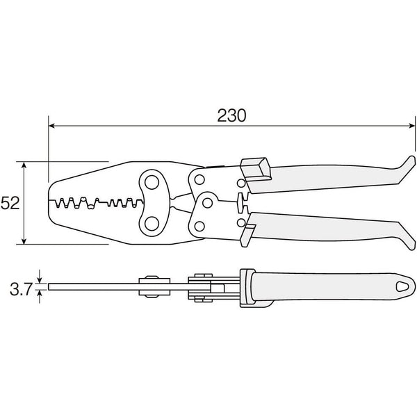 Hozan Crimping Pliers Toggle Crimping Tool for Open Barrel Terminals P707