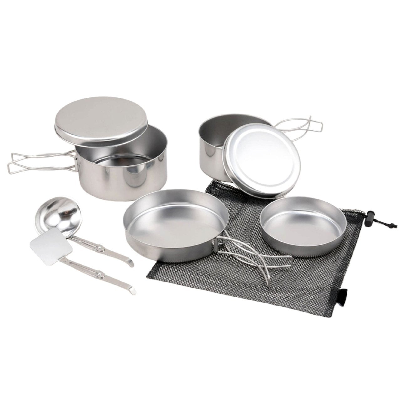 Ptygrace 8-Piece Camp Cookware & Utensils Set With Carry Bag