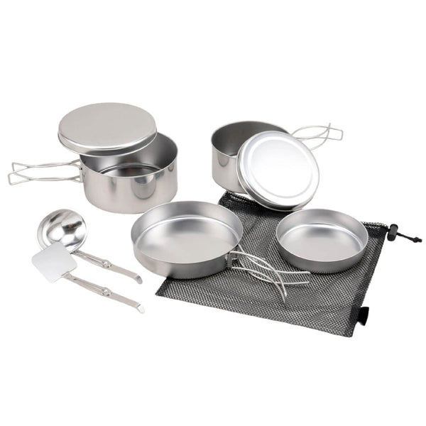 Ptygrace 8-Piece Camp Cookware & Utensils Set With Carry Bag