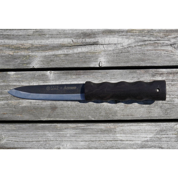 Ptygrace All-Purpose Handmade Camping Knife With Leather Sheath 135mm