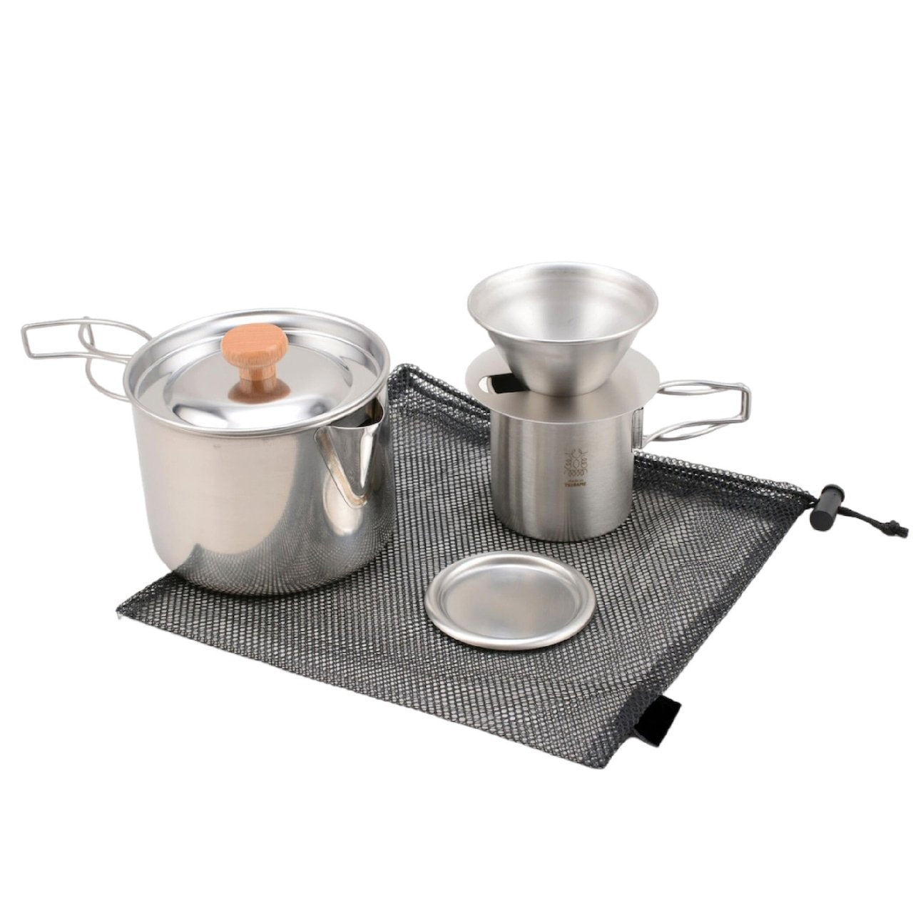Ptygrace Camping Kettle, Coffee Dripper & Mug Set With Carry Bag