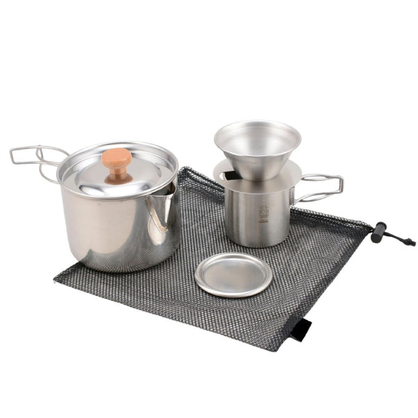 Ptygrace Camping Kettle, Coffee Dripper & Mug Set With Carry Bag