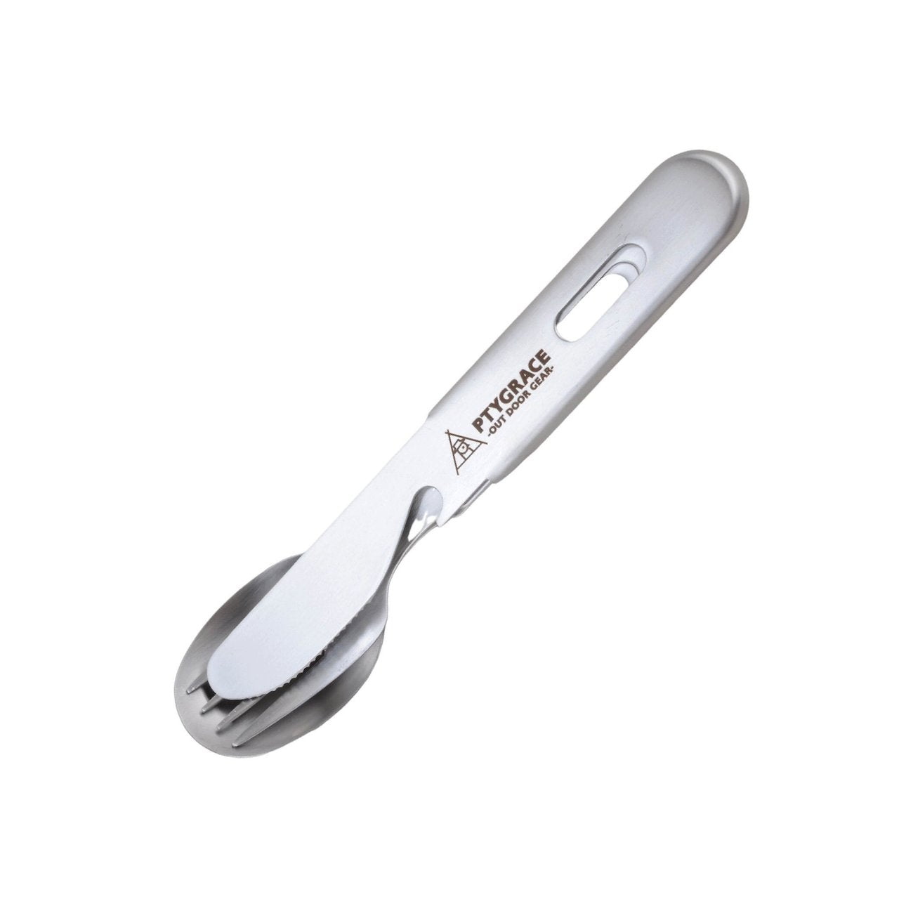 Ptygrace Compact 3pc Camping Cutlery Set Including Knife, Fork & Spoon