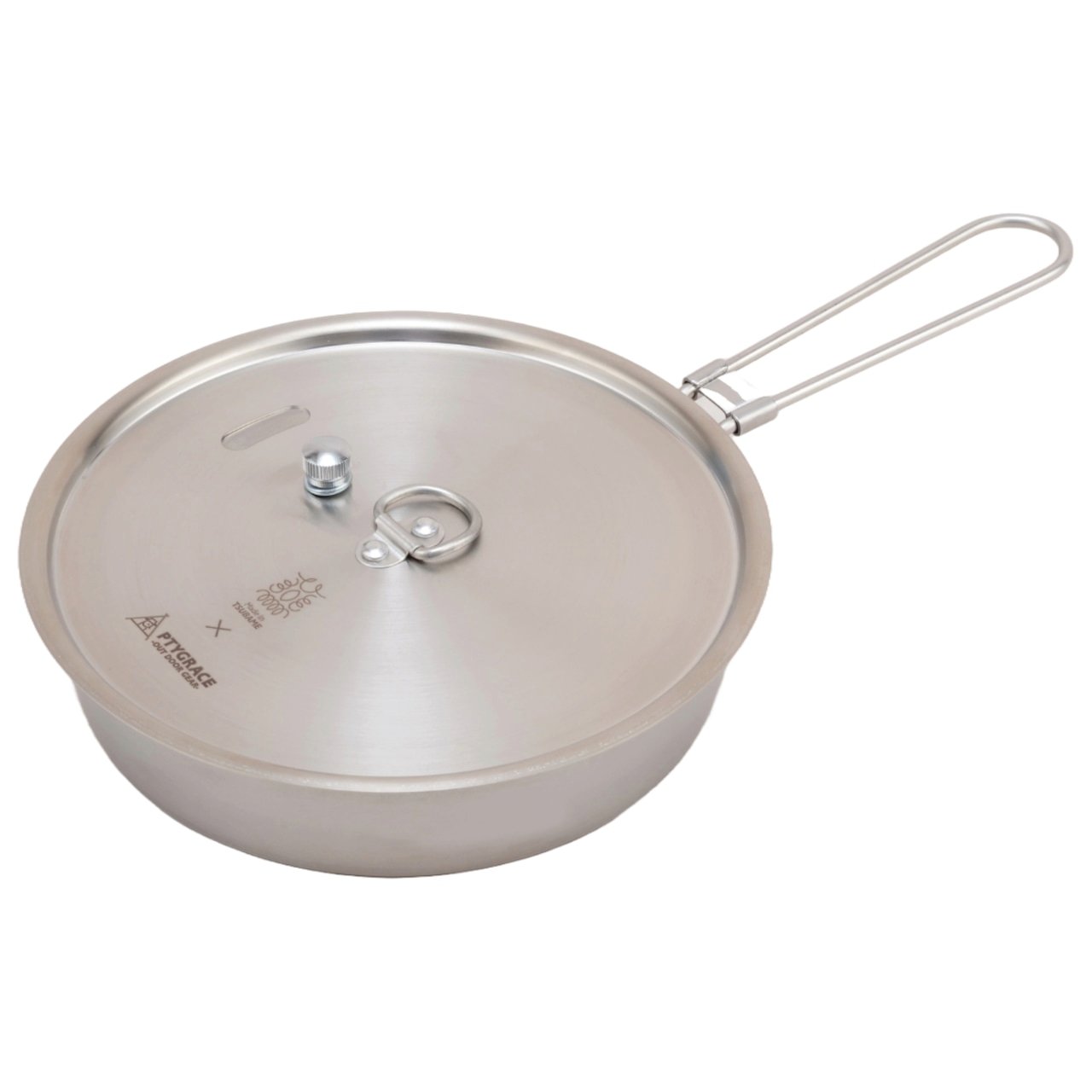 Ptygrace Compact Frying Pan For Camping Durable Clad Steel Pan 20cm