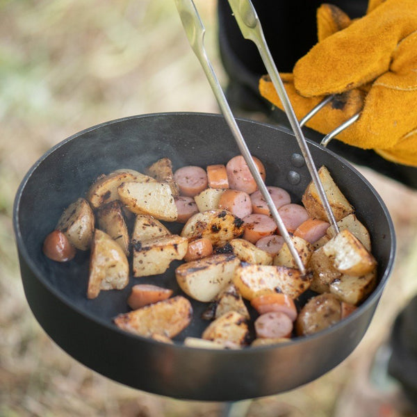 Ptygrace Compact Frying Pan For Camping Durable Clad Steel Pan 20cm