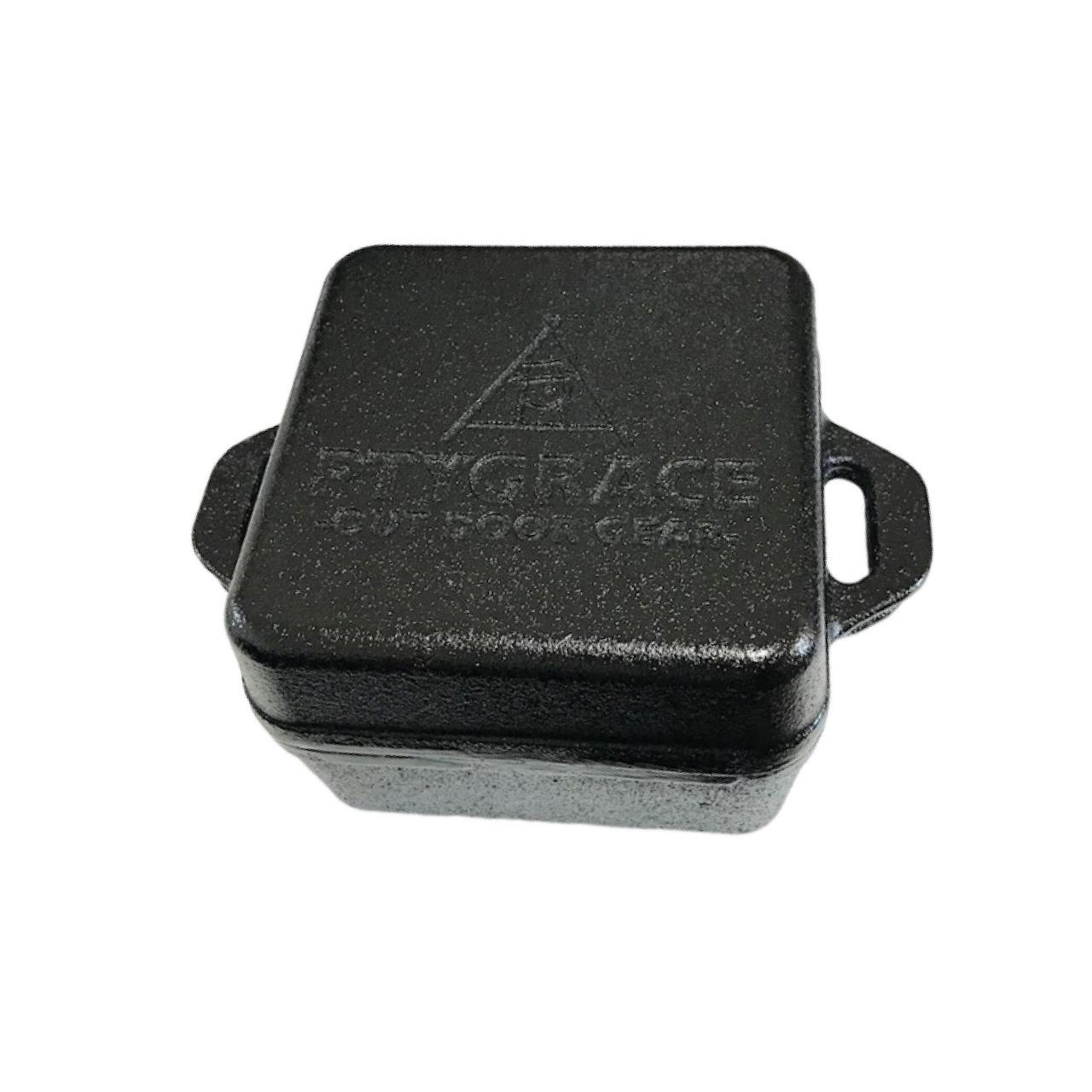 Ptygrace Cube Mini Dutch Oven Compact Cast Iron Cooker