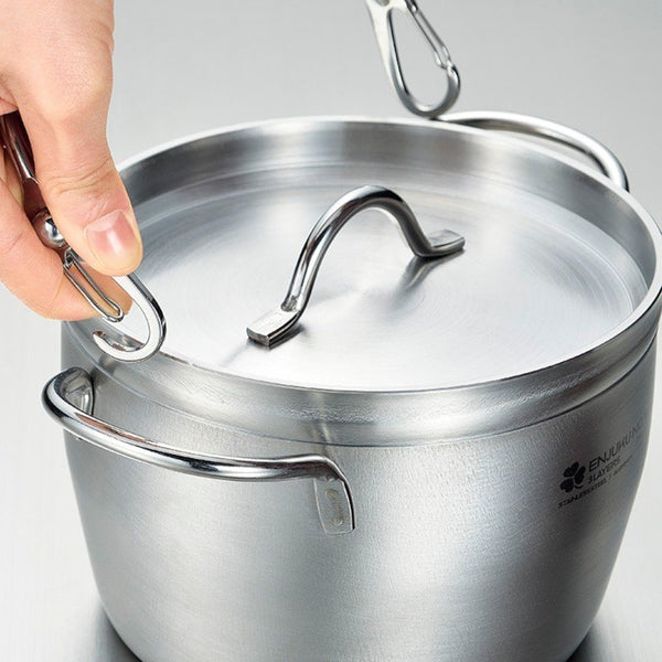 Ptygrace Dutch Oven With Bail Handle IH Compatible Camping Pot 1.4L