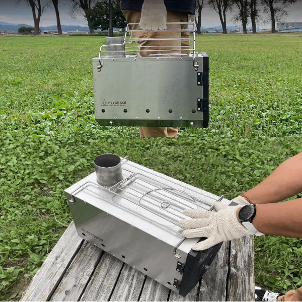 Ptygrace Fire One Wood Stove Portable Outdoor Stove With Chimney