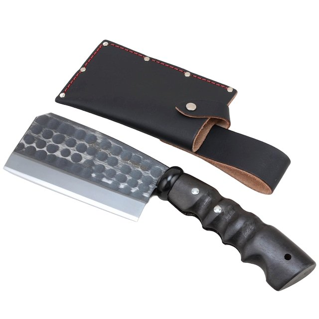 Ptygrace Hammered Carbon Steel Nata Hatchet Handmade Camp Axe 135mm