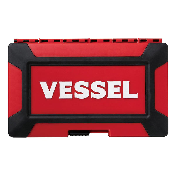 Vessel Wood Handle Ratchet Wrench & Socket Set with Case HRW2004M-SW