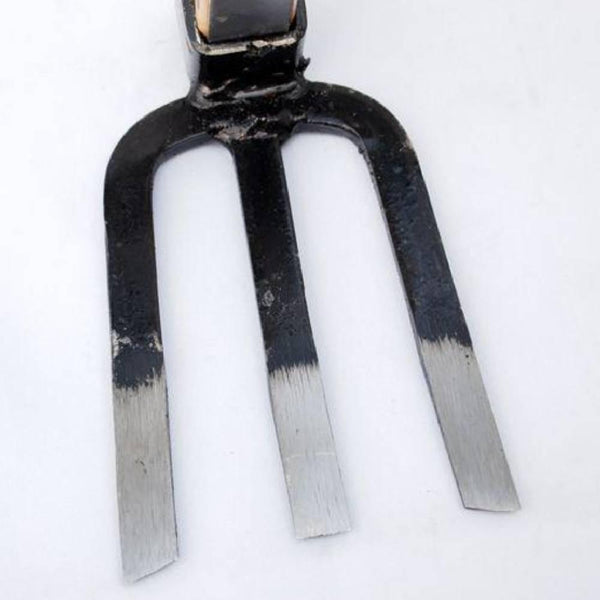 Azui Handheld Fork Hoe Wide Point Garden Fork Three Prong 157mm