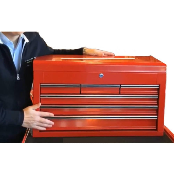 Deen 4 Drawer Steel Tool Box Heavy-Duty Tool Chest Red