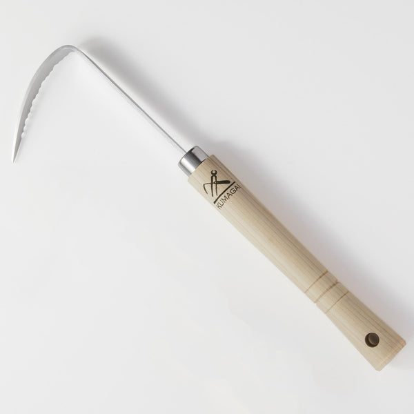 Kumagai Steel Sickle-Style Long Handle Weeding Tool 32cm