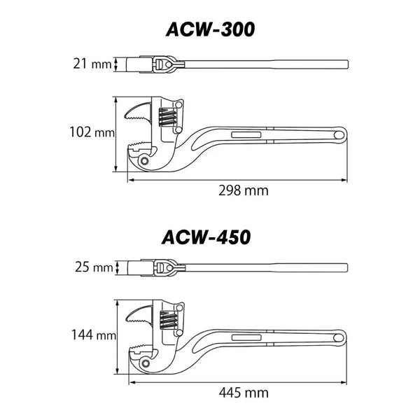 Lobster Aluminum Offset Pipe Wrench Corner Wrench-Daitool