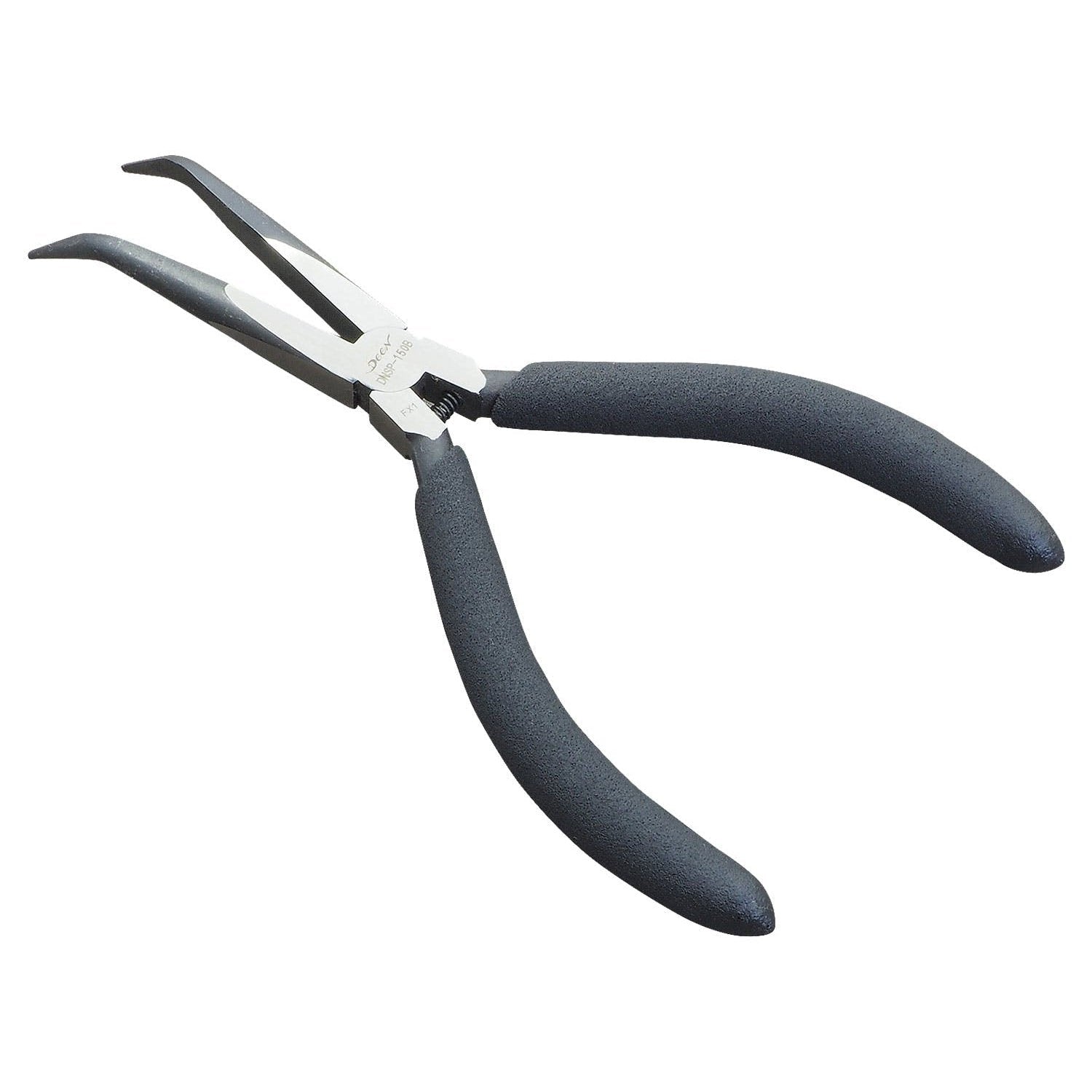 Deen Bent Nose Needle Nose Pliers Smooth Jaw Jewelry Pliers-Daitool