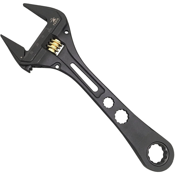 Fujiya Kurokin Adjustable Monkey Wrench And Ratchet Wrench