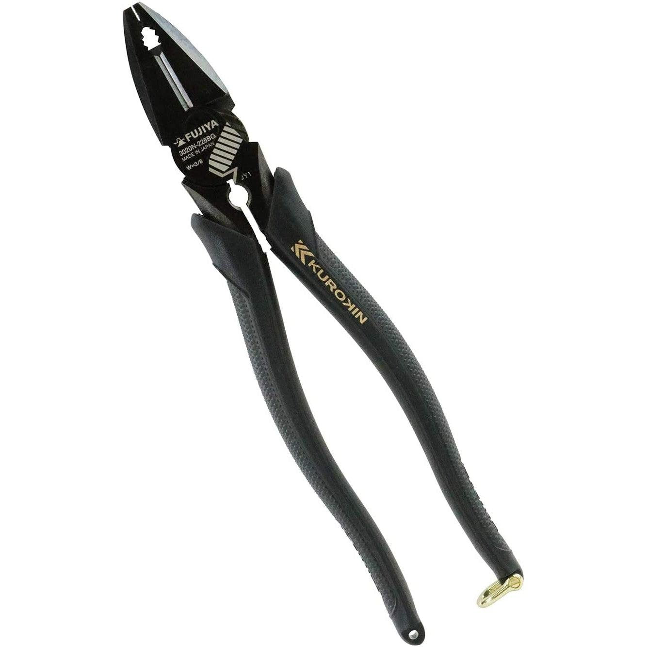 Fujiya Kurokin Side Cutting Lineman Deburring Pliers 225mm 3020N-225BG-Daitool