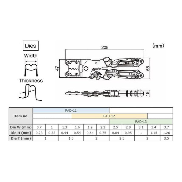 Engineer Handy Crimp Tool Complete Set PAD-02