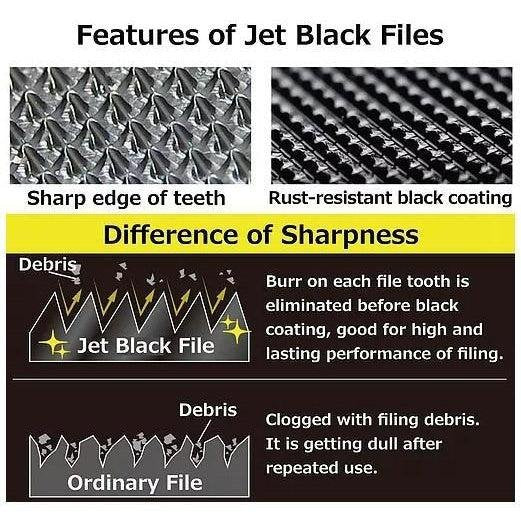 Engineer Jet Black File Set TFS-10 (For Second Cut)