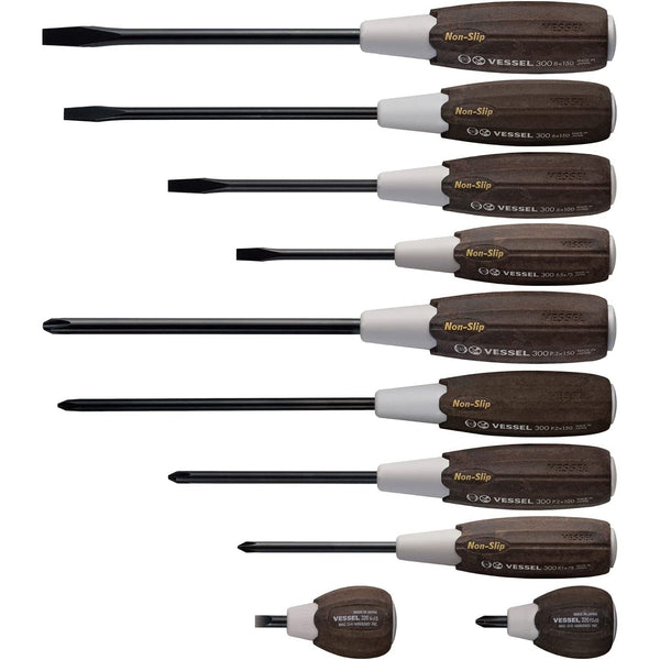 Vessel Woody Driver Screwdriver Set 10 Pieces 3010PS