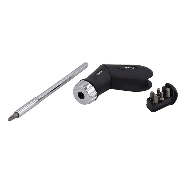 Deen Pistol Grip Ratcheting Screwdriver Socket Driver Set With 7 Bits