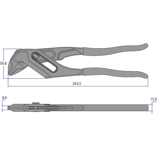 Fujiya Kurokin Monkey Pliers (Utility Adjustable Pliers) FLM-45-BG