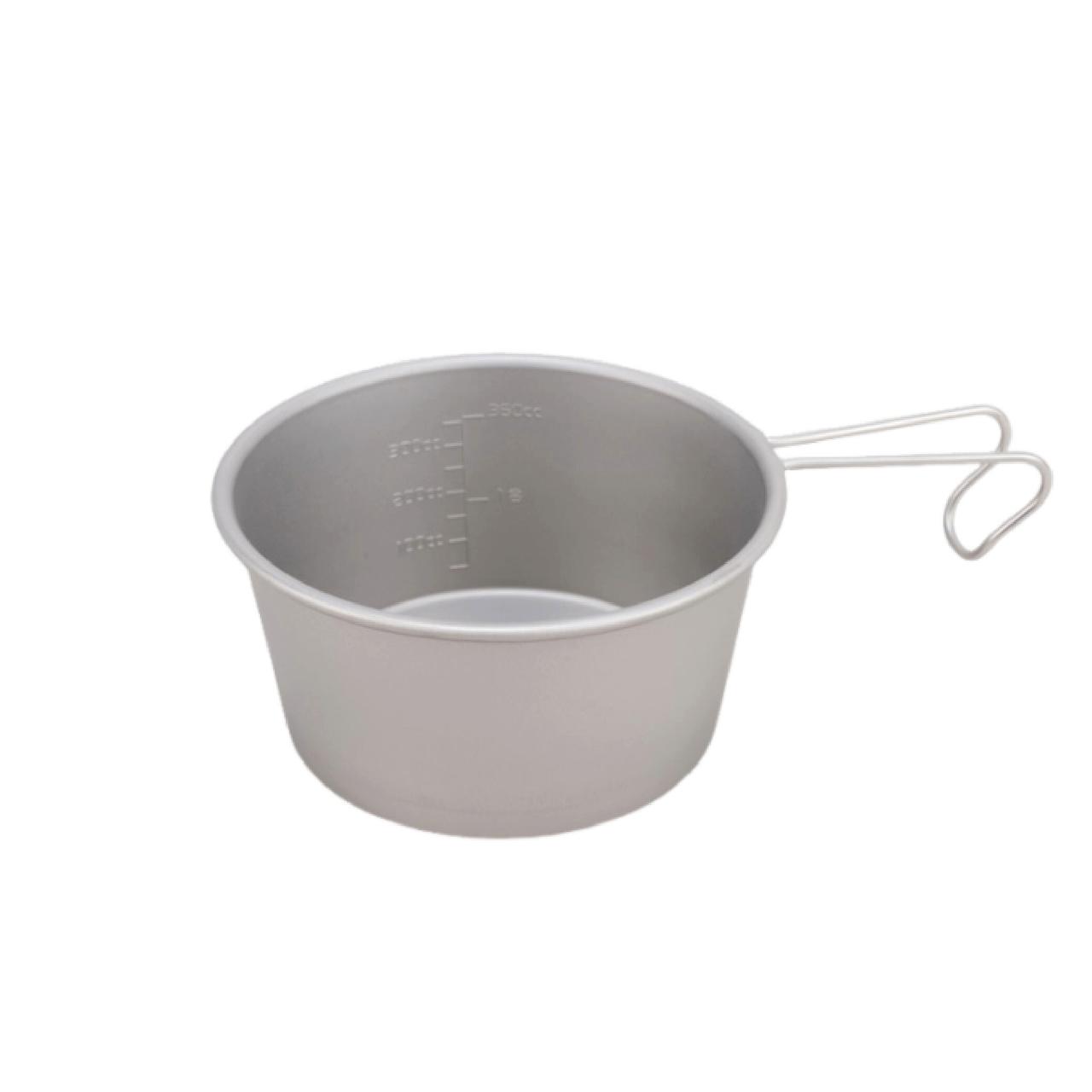 Ptygrace Durable Titanium Lightweight Measuring Cup For Camping 480ml