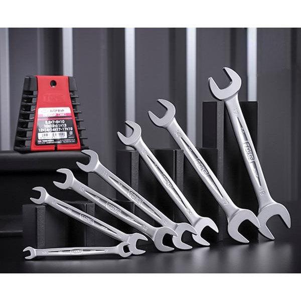 Tone Double-Ended Open End Wrench Set 5.5mm to 19mm 7 Pieces DS700P-Daitool