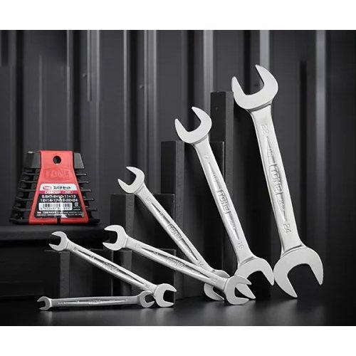 Tone Double-Ended Open End Wrench Set 8mm to 26mm 6 Pieces DS601P-Daitool