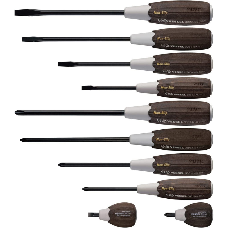 Vessel Woody Driver Screwdriver Set 10 Pieces 3010PS-Daitool